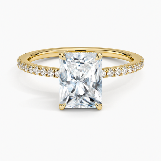 1 1/2 CT Radiant Cut Lab Grown Diamond Full Eterniy Ring