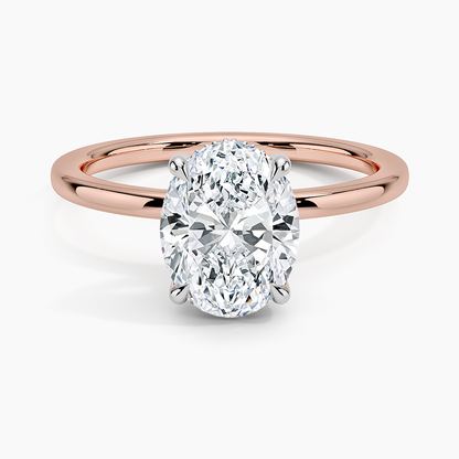 1 1/2 CT Lab Grown Diamond Two Ton Solitaire Engagement Ring