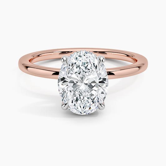 1 1/2 CT Lab Grown Diamond Two Ton Solitaire Engagement Ring