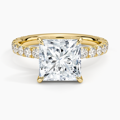 2 1/2 CT  Lab Grown Diamond 3/4 Eternity Engagement Ring