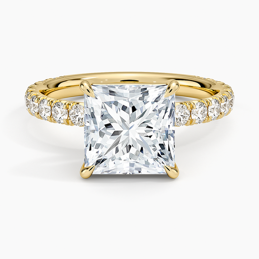 2 1/2 CT  Lab Grown Diamond 3/4 Eternity Engagement Ring