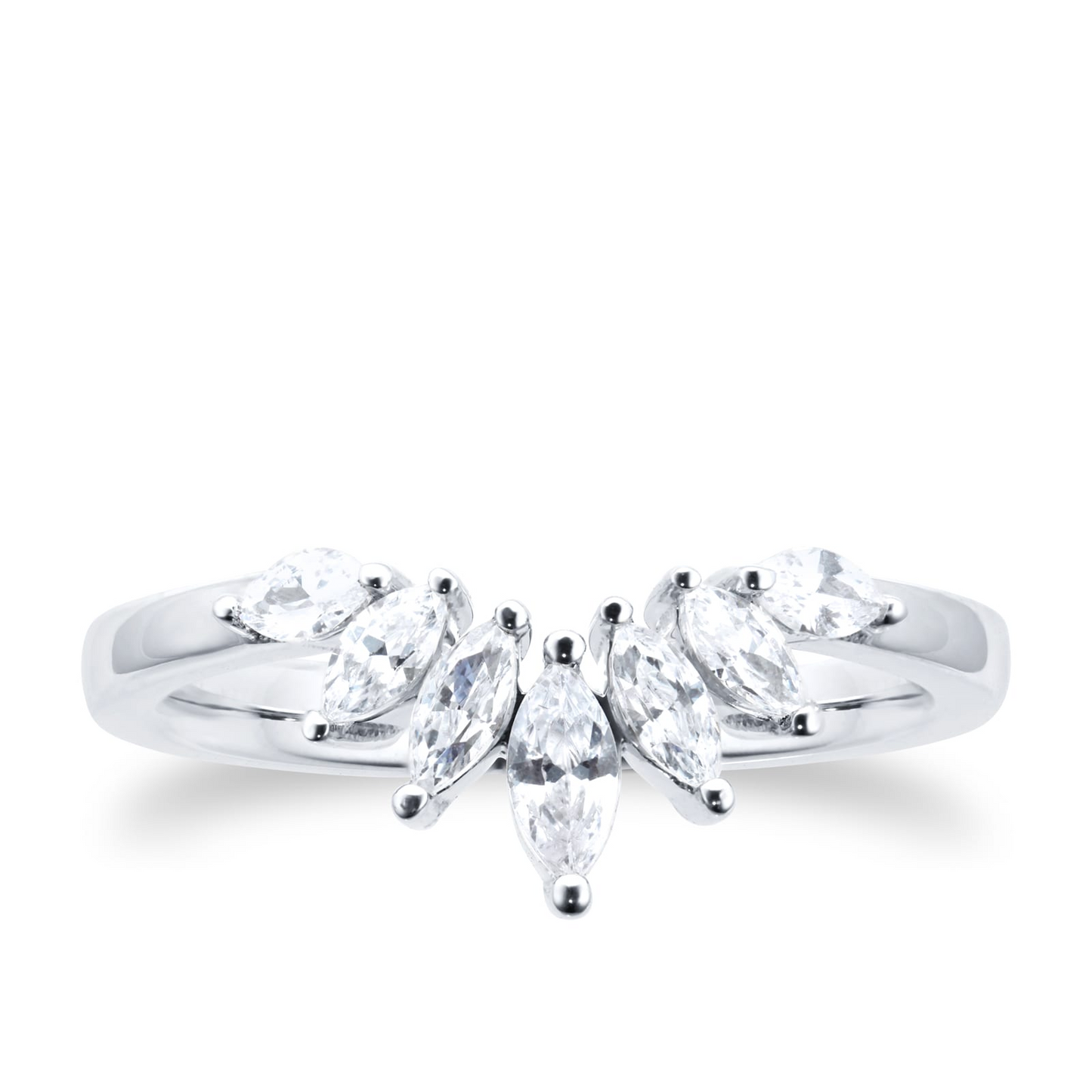 Lab Grown Diamond Pear Cut Gold Wedding Band