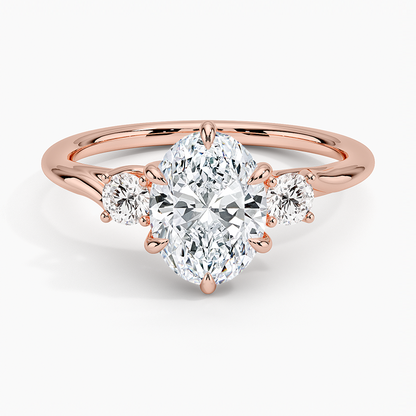 1 1/2 CT Lab Grown Diamond 3 Stone Engagement Ring