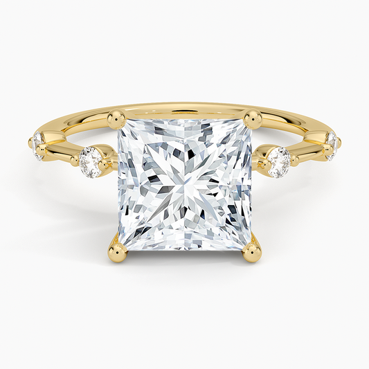 3 CT Lab Grown Diamond Princess Cut Engagement Ring