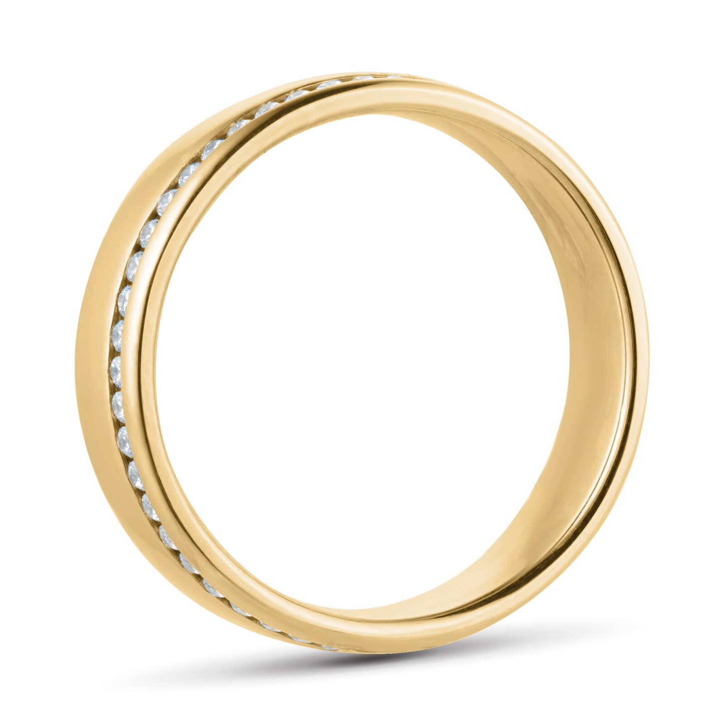 Channel Setting Rose Gold Lab Diamond Wedding Band
