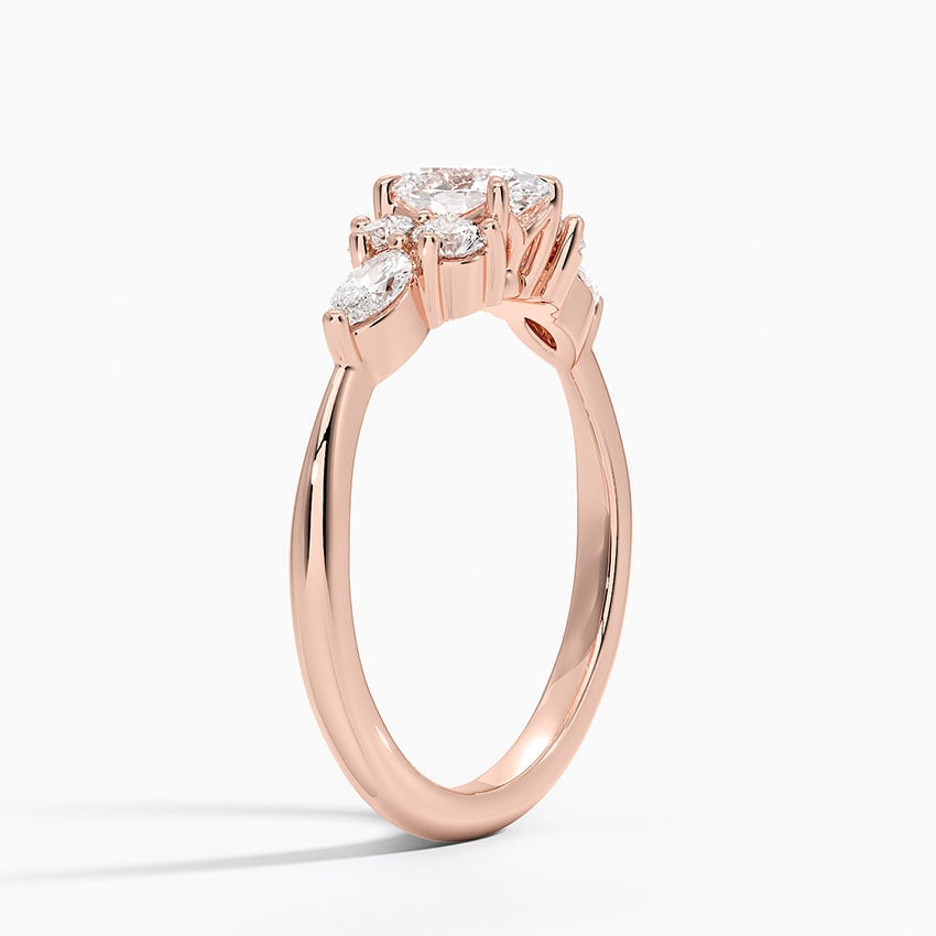 1/2 CT Lab Grown Diamond Cluster Engagement Ring