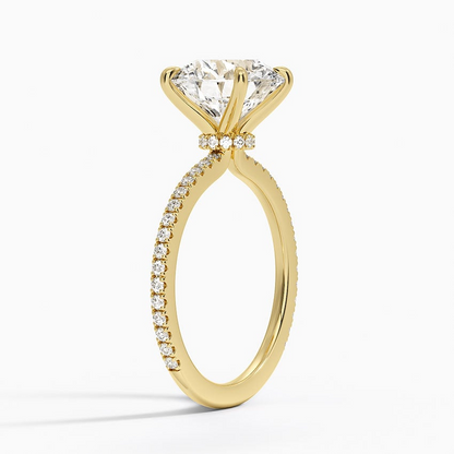 3 CT 925 Sterling Silver Labgrown Diamond Engagement Ring