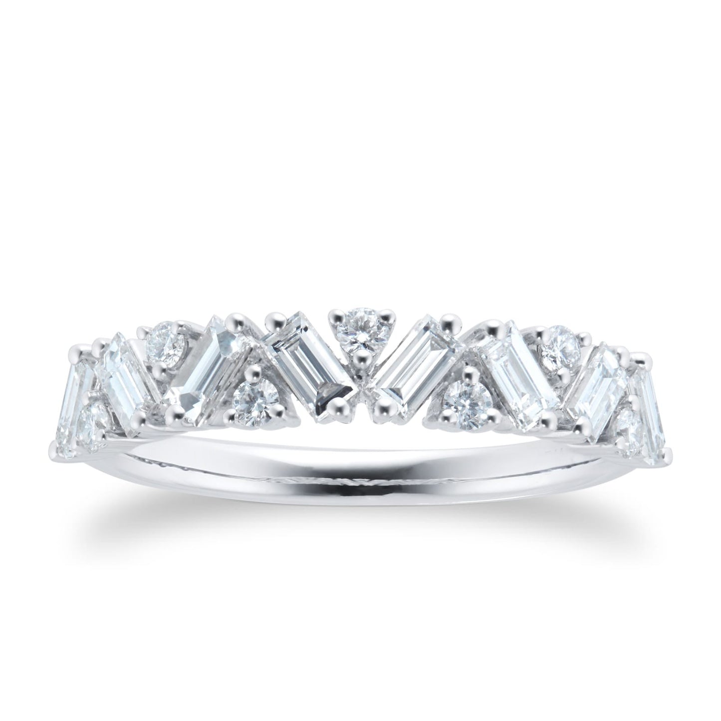 Baguette Cut Lab Grown Diamond Gold Wedding Band
