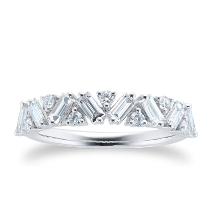 Baguette Cut Lab Grown Diamond Gold Wedding Band