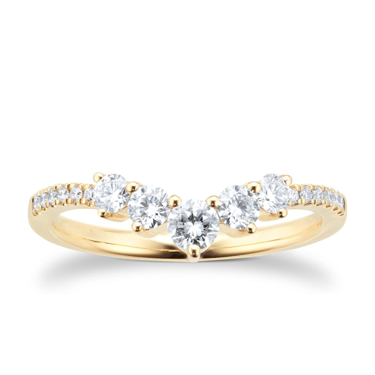 Yellow Gold Lab Diamond Wedding Band For Daily Wear