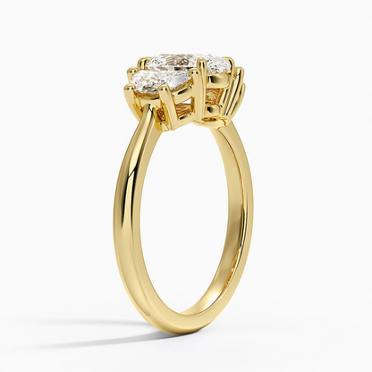1 1/4 CT Lab Grown Diamond 3 Stone Engagement Ring