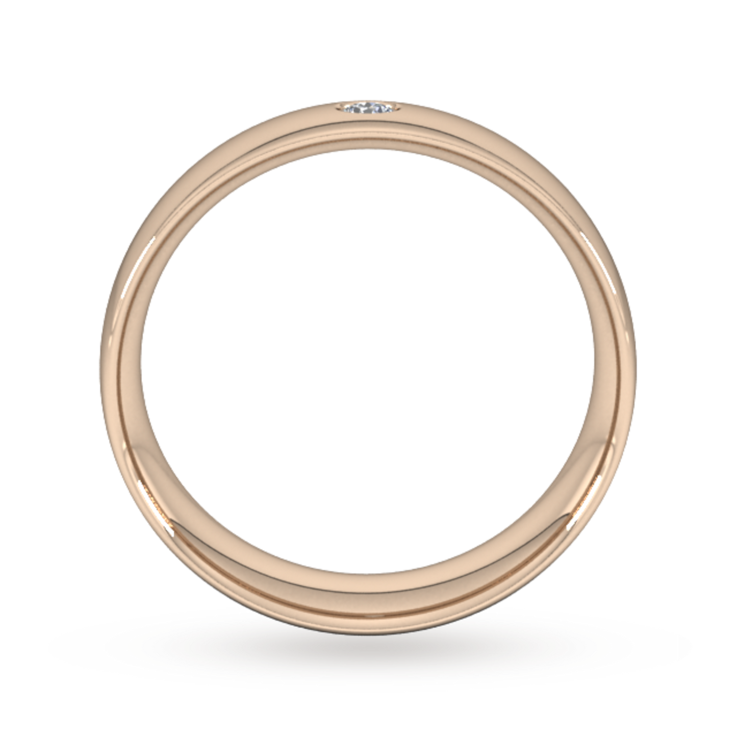 Rose Gold Flush Setting Lab Diamond Wedding Band