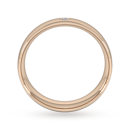 Rose Gold Flush Setting Lab Diamond Wedding Band