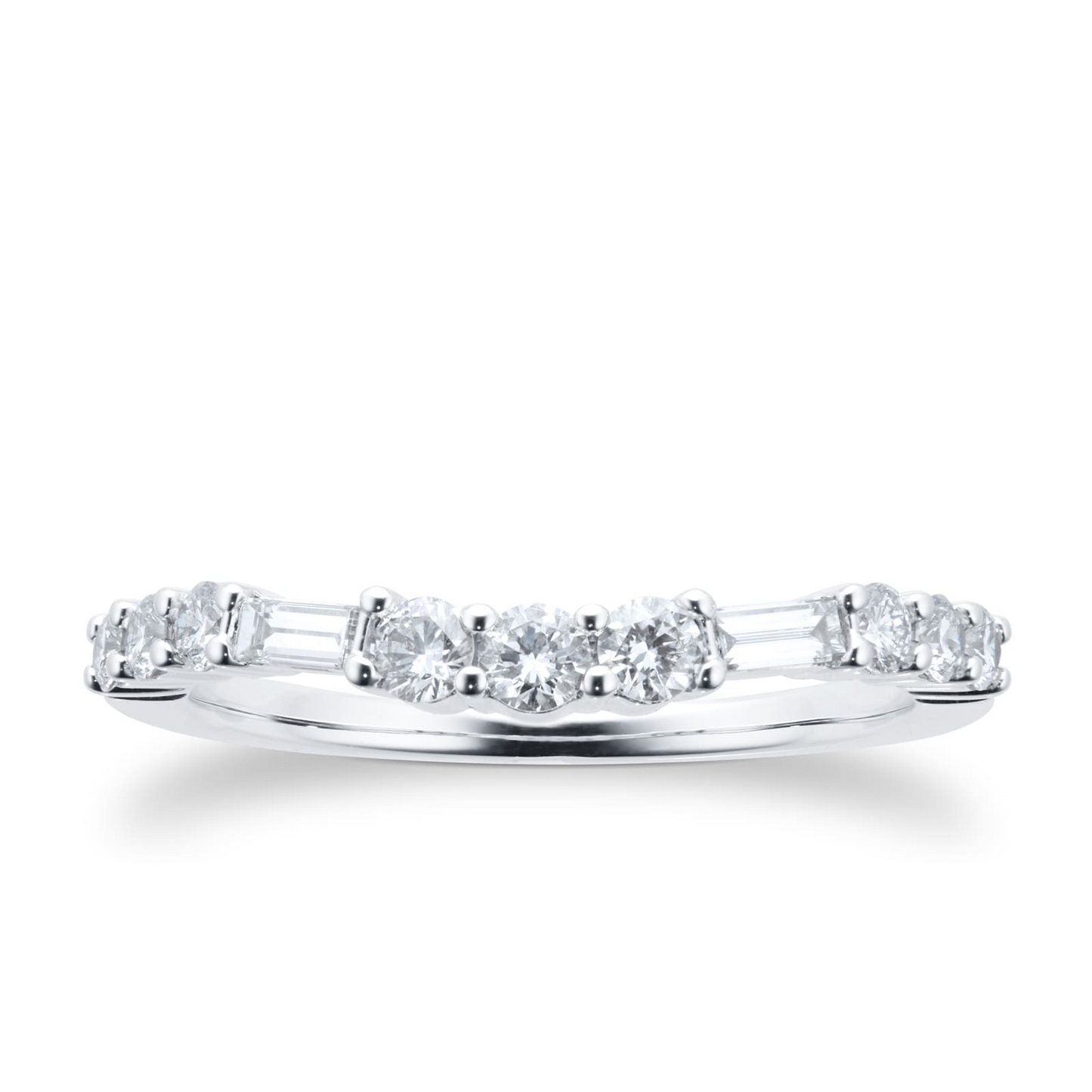 Baguette Cut Lab Grown Diamond Gold Wedding Band