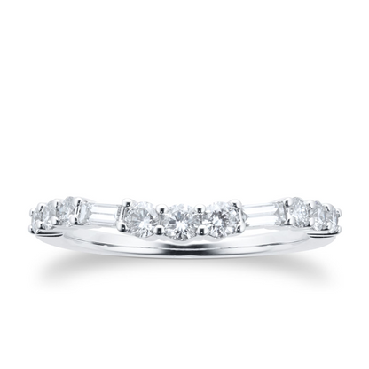 Baguette Cut Lab Grown Diamond Gold Wedding Band