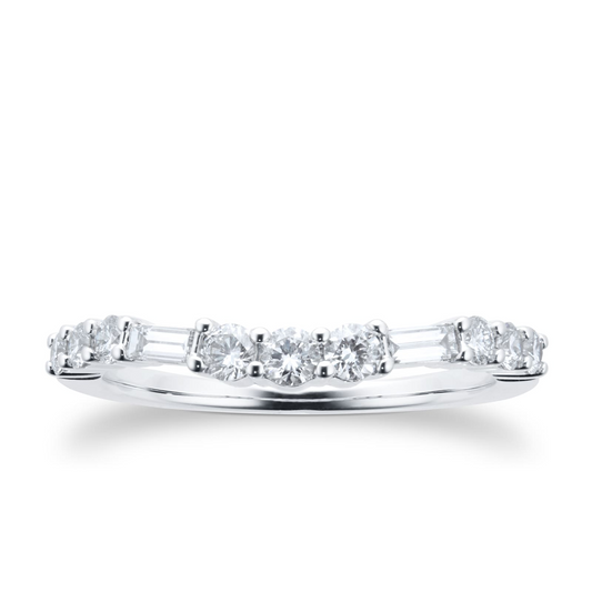 Baguette Cut Lab Grown Diamond Gold Wedding Band