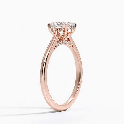 1 CT Lab Grown Diamond Solid Gold Engagement Ring