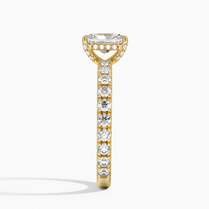 1 CT Emerald 3/4 Eternity Lab Grown Diamond Ring