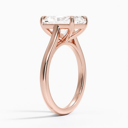 3 CT Lab Grown Diamond Radiant Cut Solitaire Engagemet Ring