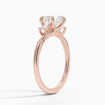 1 1/2 CT Lab Grown Diamond 3 Stone Engagement Ring