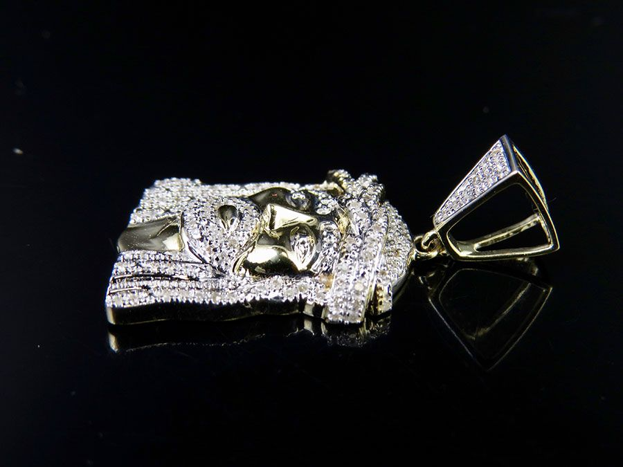 Iced Out Lab Grown Diamond Jesus Gold Pendant
