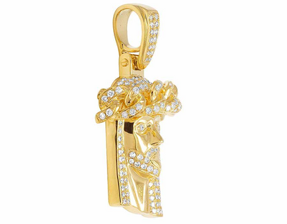 1.35 CTW Yellow Gold Lab Grown Diamond Jesus Pendant