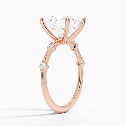 3 CT Lab Grown Diamond Princess Cut Engagement Ring