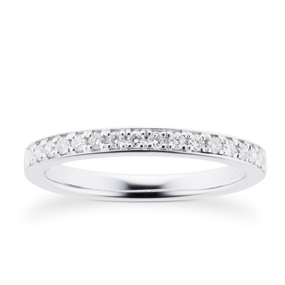 Pave Setting Lab Grown Diamond Gold Wedding Band