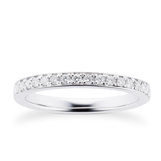 Pave Setting Lab Grown Diamond Gold Wedding Band