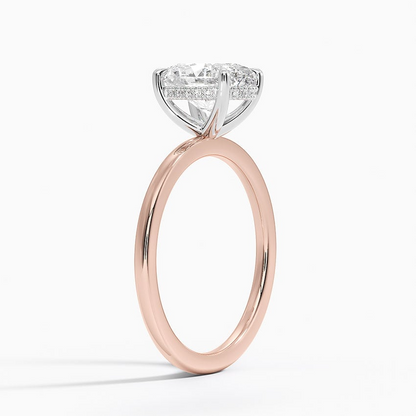 1 1/2 CT Lab Grown Diamond Two Ton Solitaire Engagement Ring
