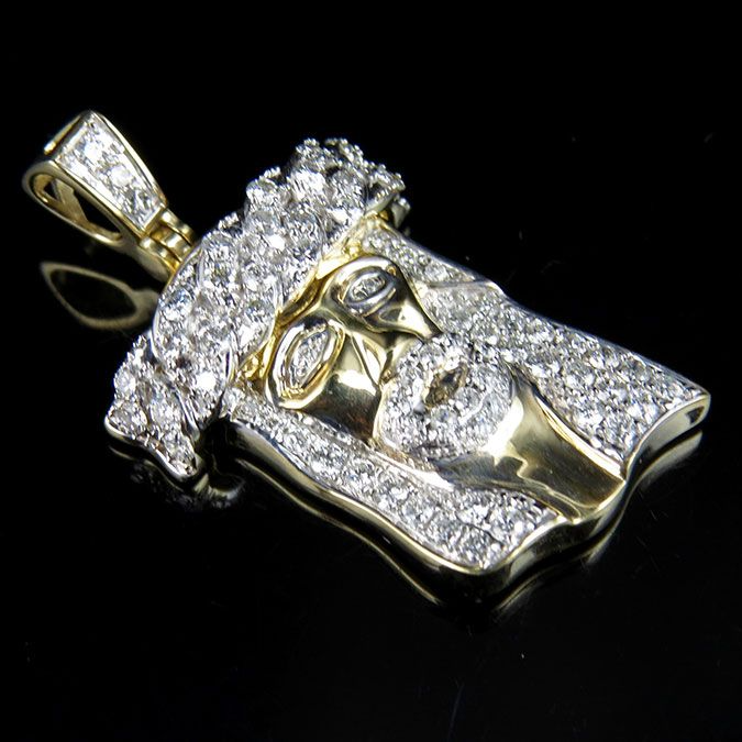 Lab Grown Diamond Gold Customize Jesus Pendant