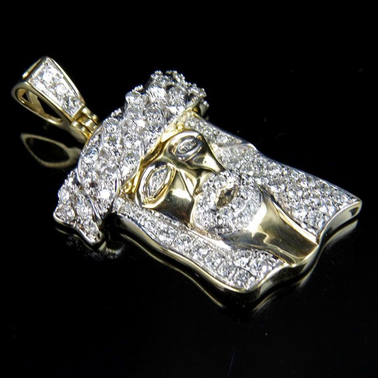 Lab Grown Diamond Gold Customize Jesus Pendant