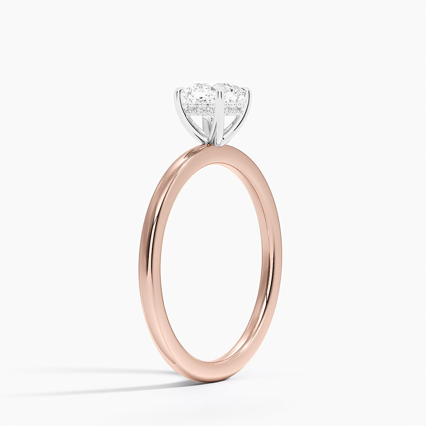 3/4 CT Lab Grown Diamond Two Tone Solitire Engagement Ring