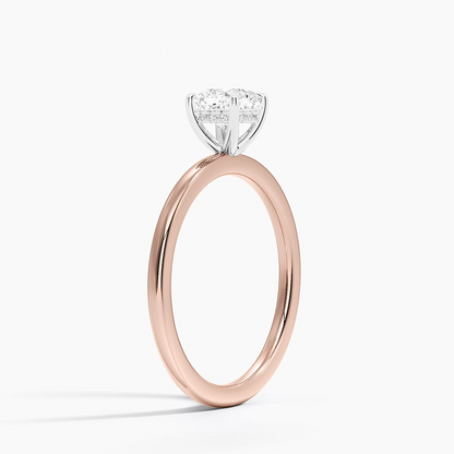 3/4 CT Lab Grown Diamond Two Tone Solitire Engagement Ring