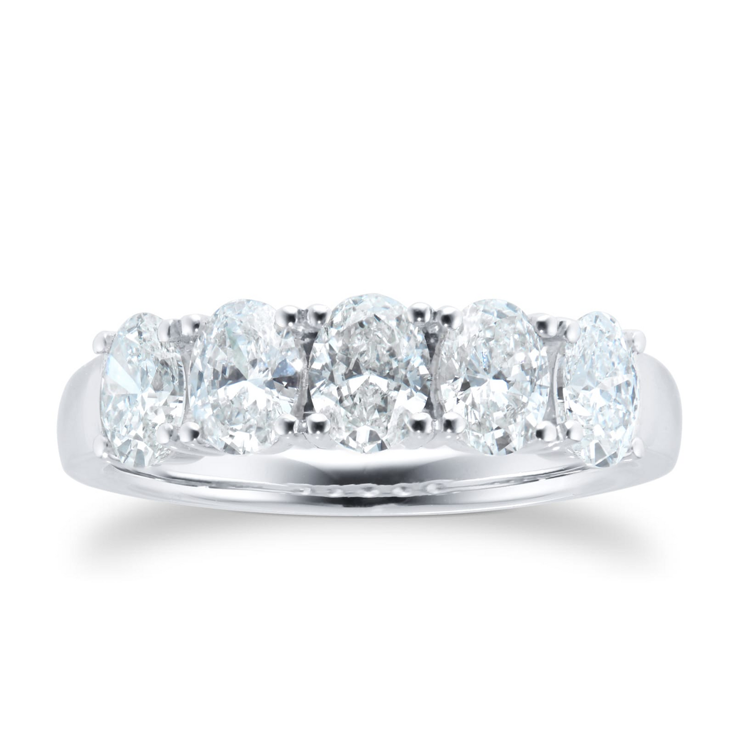Lab Grown Diamond Oval Cut Gold Wedding Band
