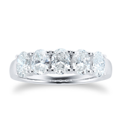 Lab Grown Diamond Oval Cut Gold Wedding Band