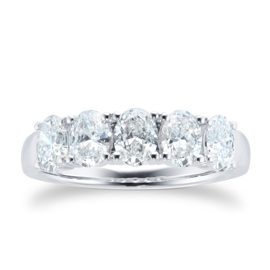 Lab Grown Diamond Oval Cut Gold Wedding Band