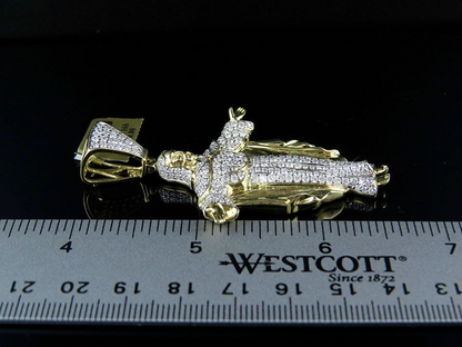 10K Gold Jesus Body Lab Grown Diamond Pendant