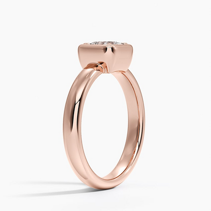 1/2 CT Lab Grown Diamond Bezel Set Solitaire Engagement Ring