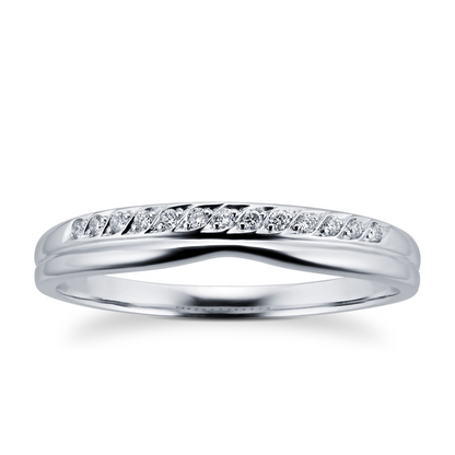 White Gold Lab Grown Diamond Set Wedding Band