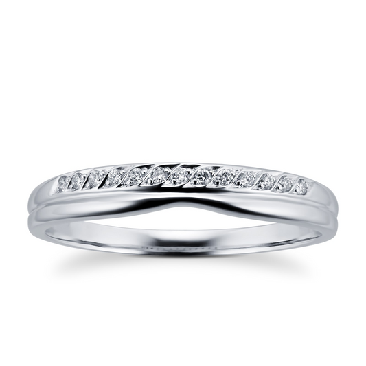 White Gold Lab Grown Diamond Set Wedding Band