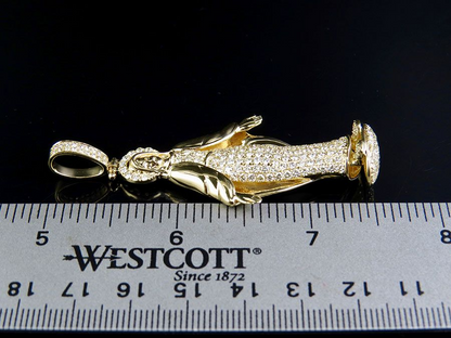 Mother Mary Shrine Lab Grown Diamond Pendant