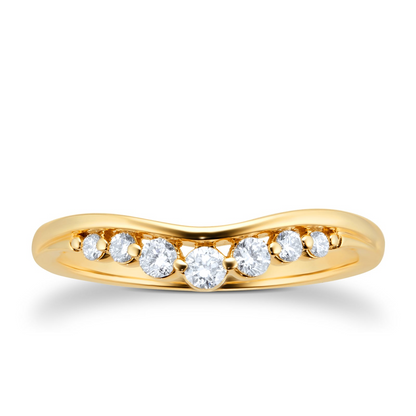 18KT Yellow Gold Lab Grown Diamond Wedding Band