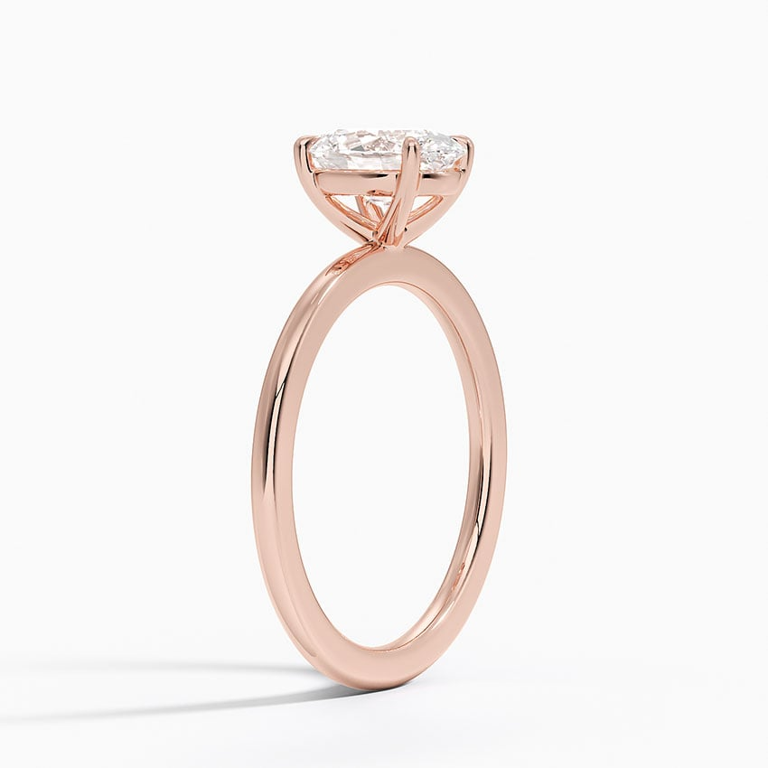 1 1/4 CT Oval Cut Lab Grown Diamond Solitaire Engagement Ring