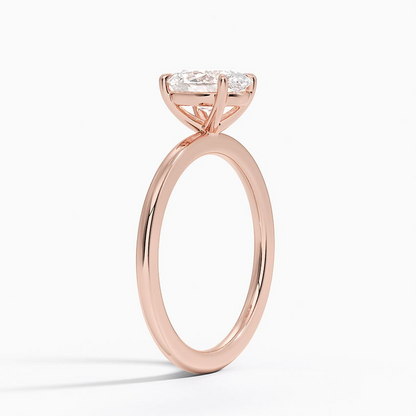 1 1/4 CT Oval Cut Lab Grown Diamond Solitaire Engagement Ring