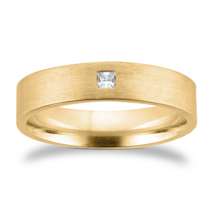 18KT Yellow Gold Flush Setting Wedding Band