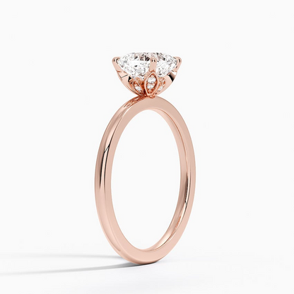 1 1/4 CT Cusion Cut Lab Grown Diamond Solitaire Ring