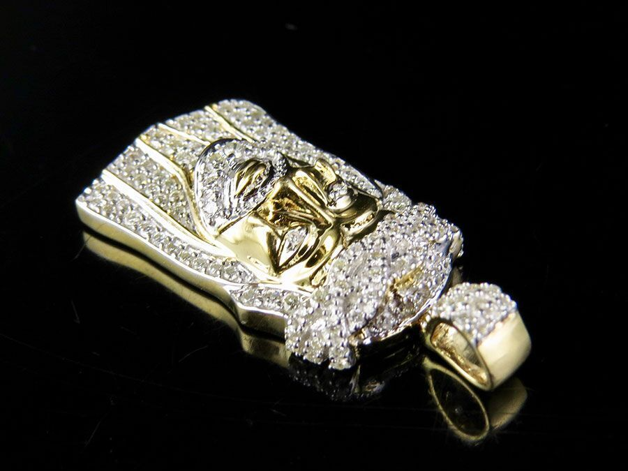 Solid Gold Lab Grown Diamond Jesus Hip Hop Pendant