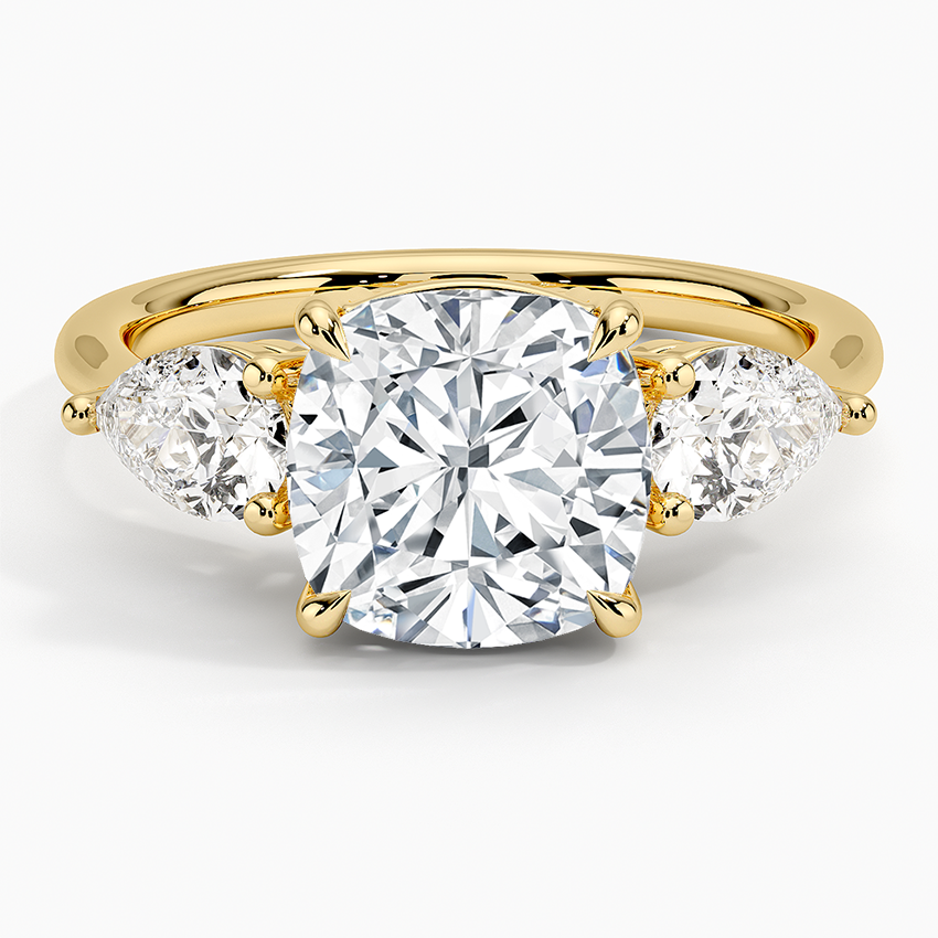 2 1/2 CT Lab Grown Diamond 3 stone Engagement Ring