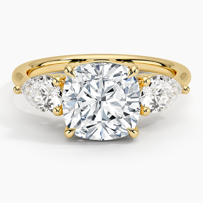 2 1/2 CT Lab Grown Diamond 3 stone Engagement Ring